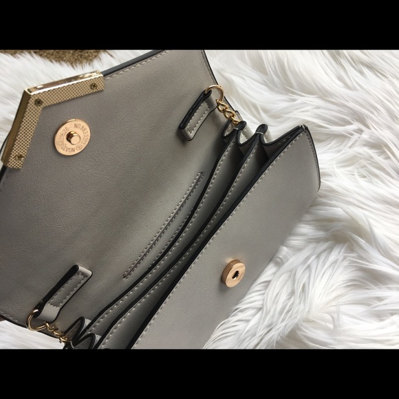 Gray and Gold Crossbody Handbag Purse - Picture 3 of 7